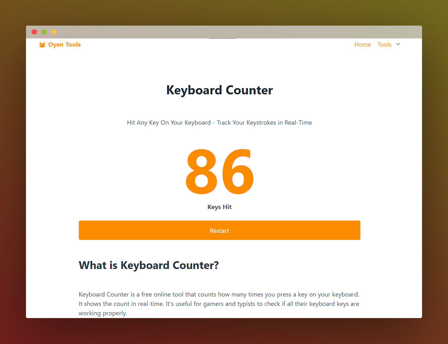 Keyboard Counter