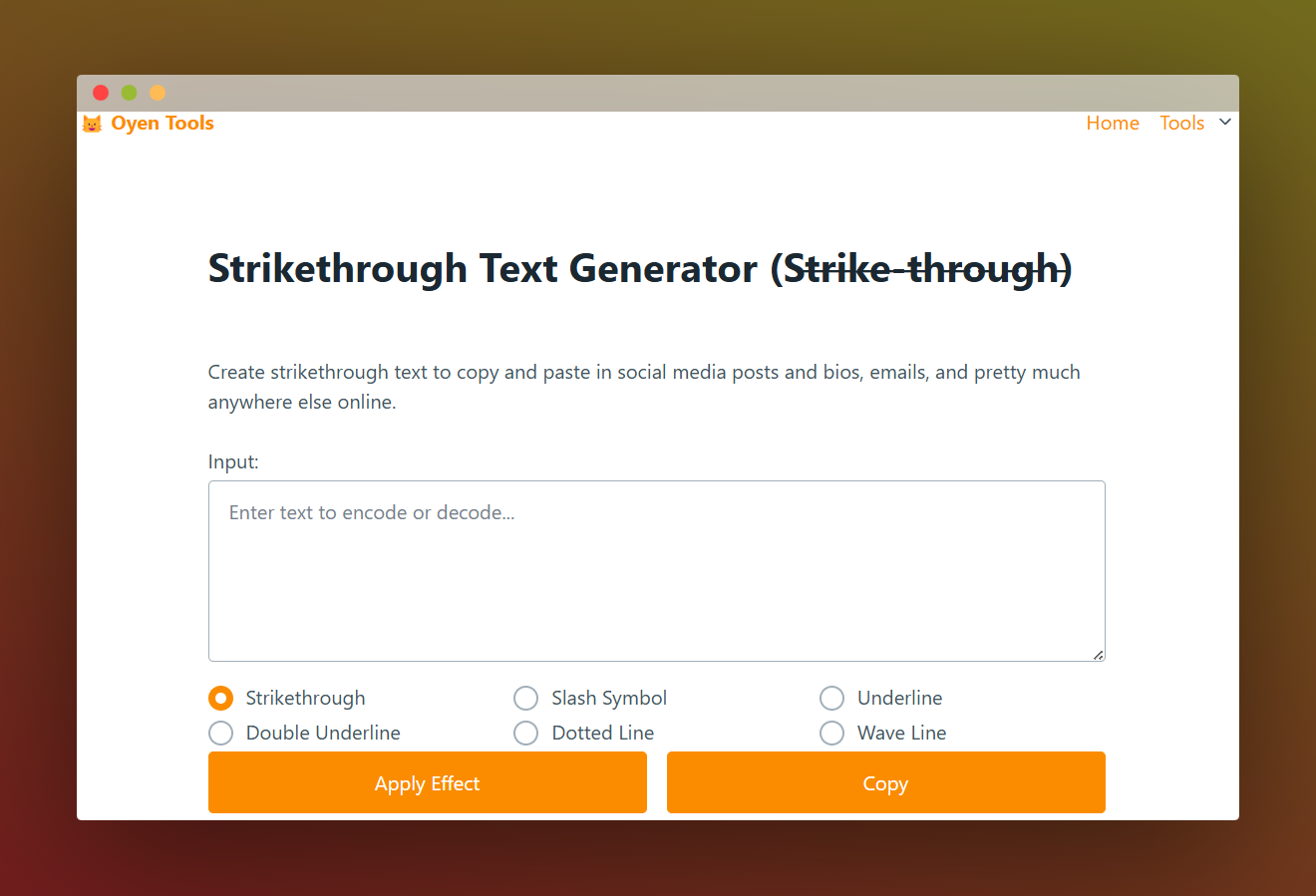 Strikethrough Text Generator