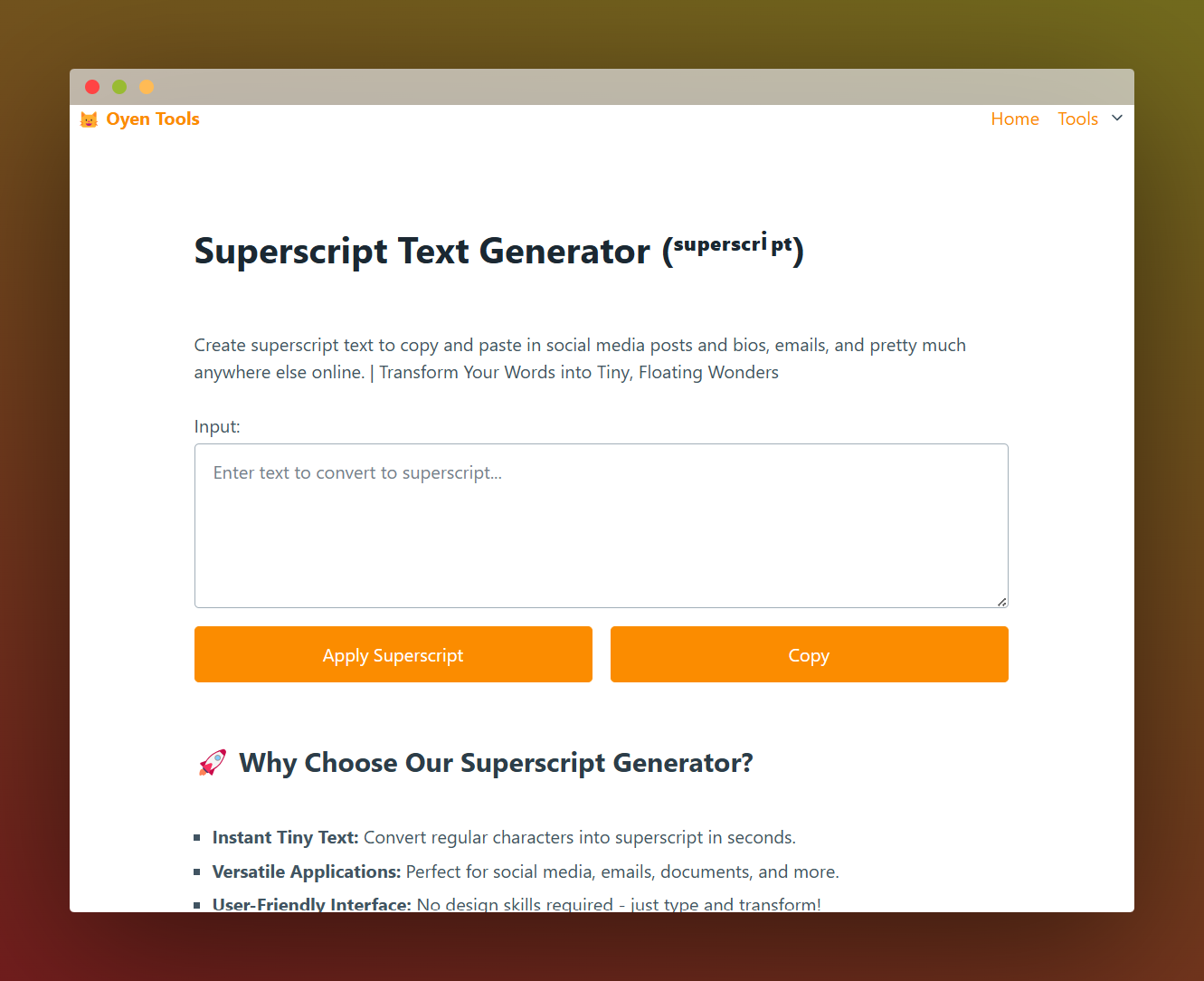 Superscript Text Generator